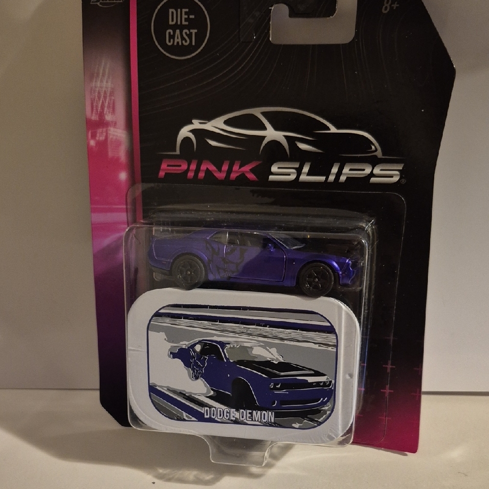b21 DODGE DEMON Purple Die-Cast Toy Car PINK SLIPS
